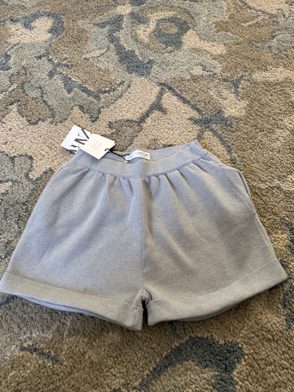 Zara Heather Gray Knit Shorts